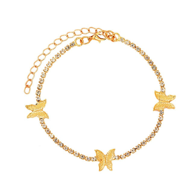Butterfly Crystal Anklet